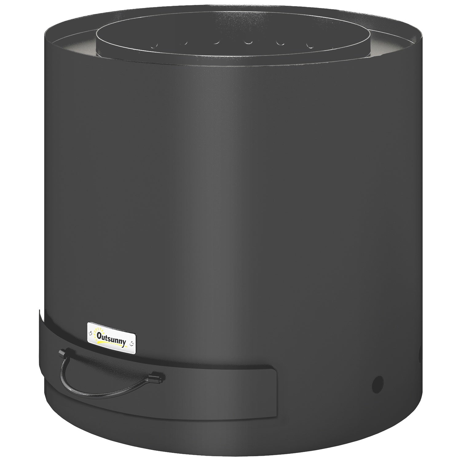 Eldgrop i stål Ø45 x 42 cm med poker och askfat