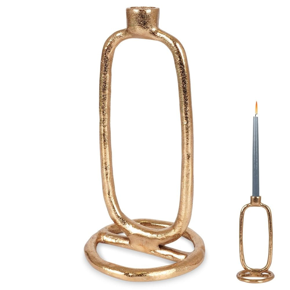 Elegant Klassisk Ljusstake i Gyllene Aluminium