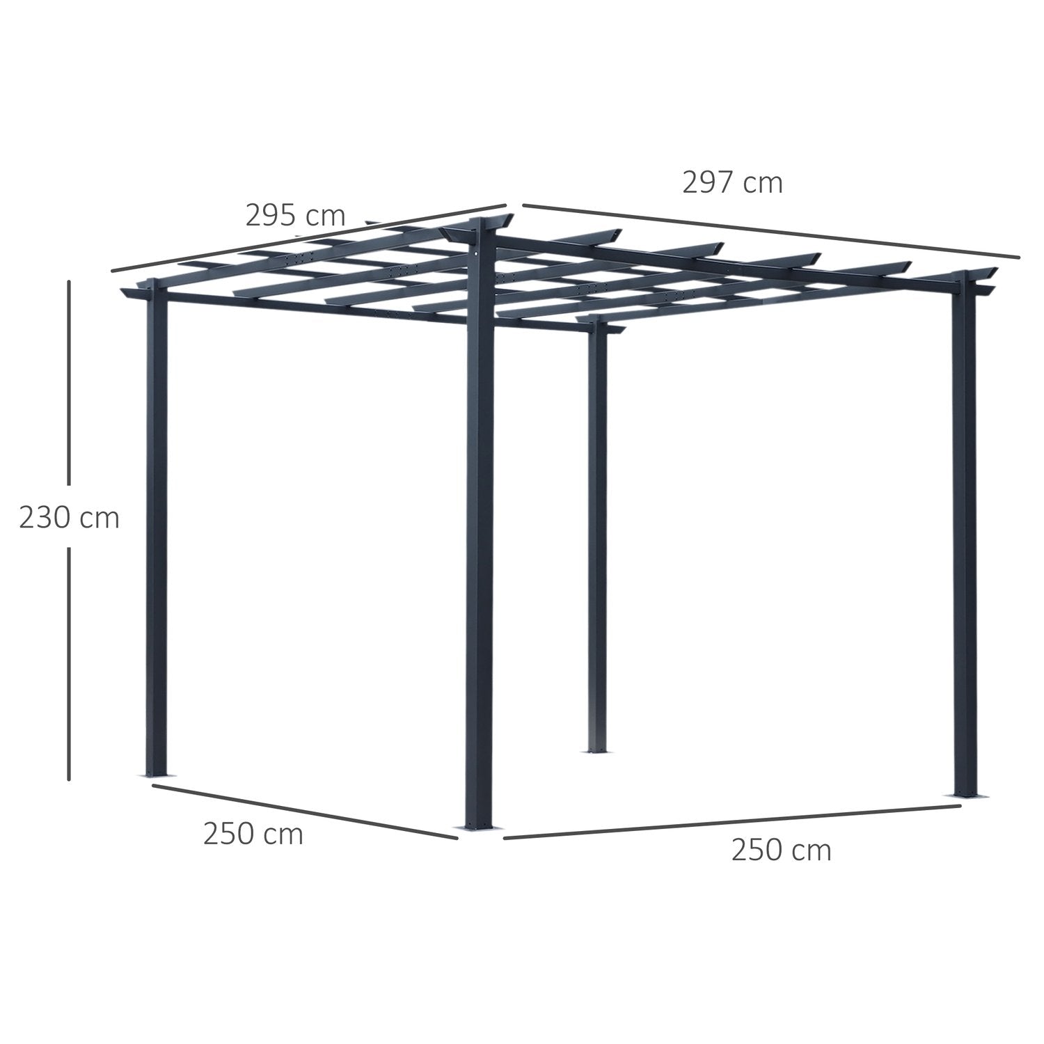 Rose Pavilion Stall Plant Arch Som Spaljé, Trädgårdspaviljong, Väderbeständig, Metall, Svart, 2,97X2,95X2,3M