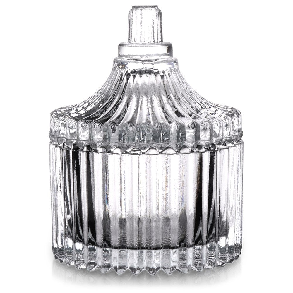 Elegant sockerskål i glas - kristallkänsla och förvaring