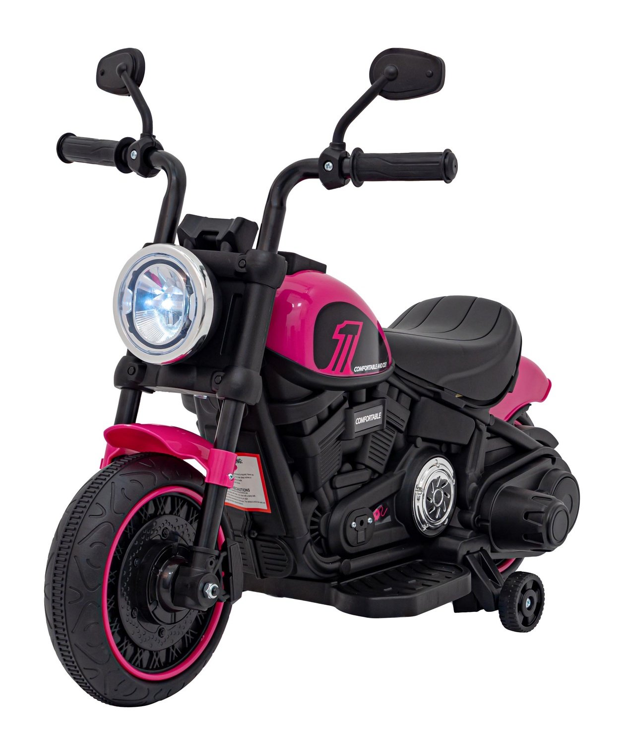 Elektrisk Chopper-motorsykkel med LED-lys og MP3-spiller