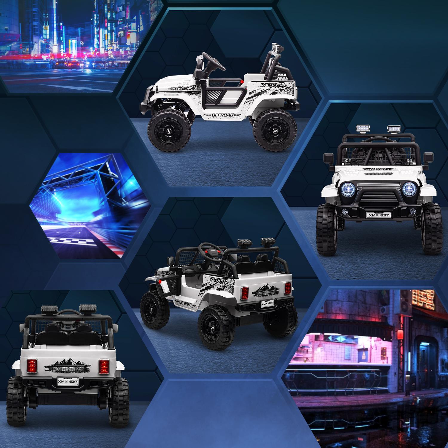 Elektrisk barnbil 12V – terräng, musik, fjärrkontroll