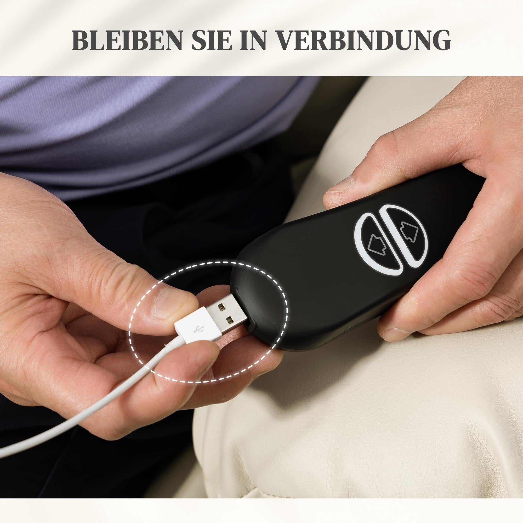 Elektrisk fåtölj med lyft, massage, värme, USB, kräm