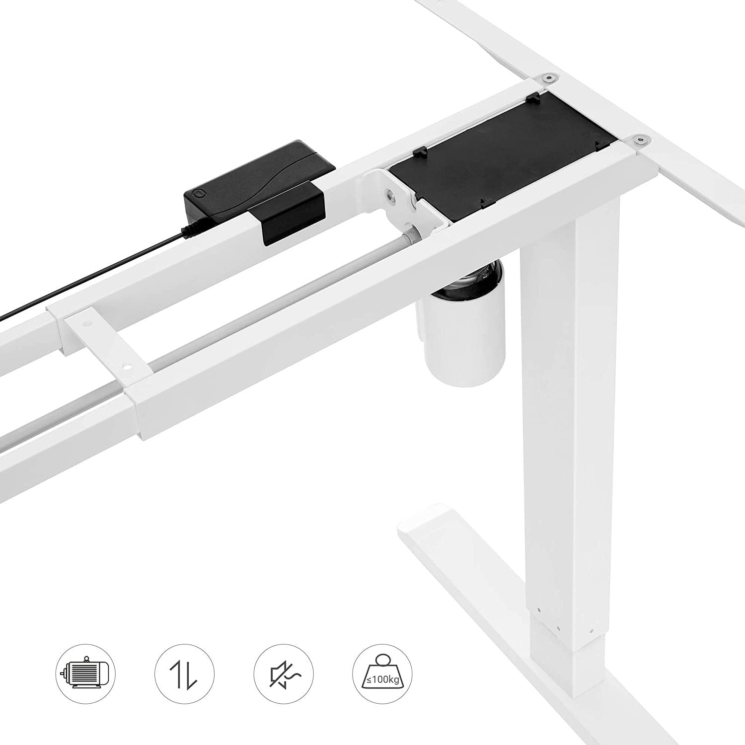 Elektrisk höjdjusterbar skrivbordsram, 71-112 cm, 100 kg belastning