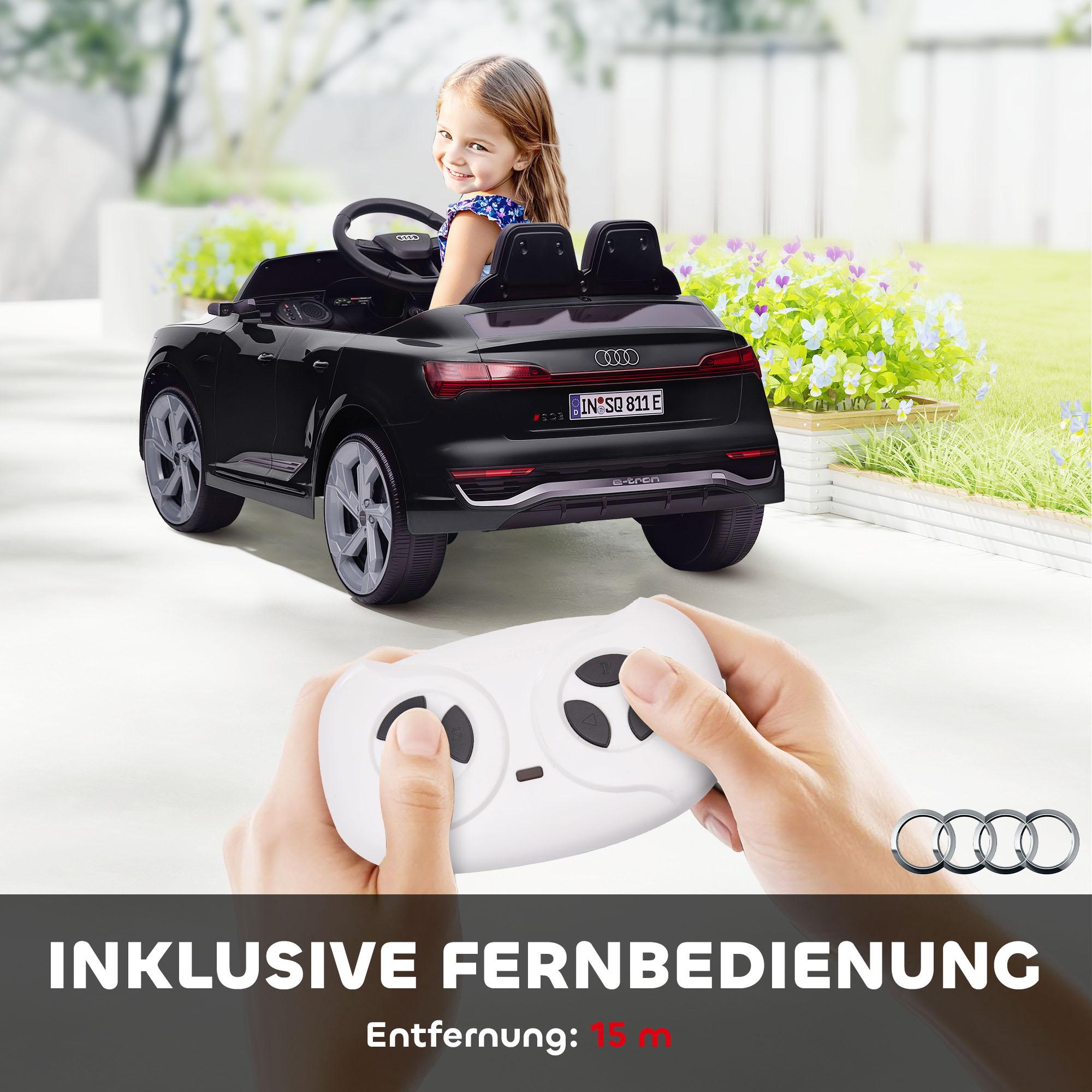 Elektrisk åkbil, 12V Audi Q8, Fjärrkontroll, Svart