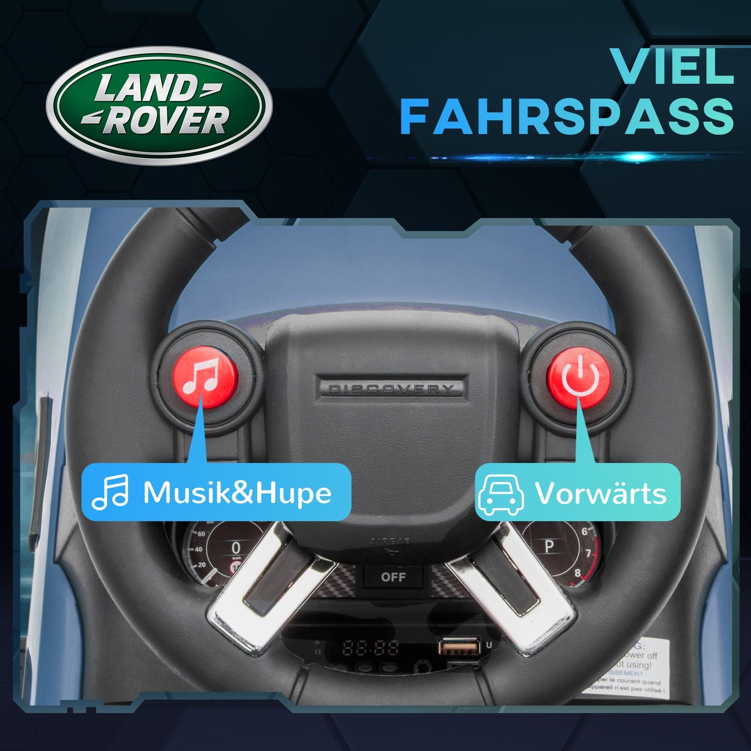 Elektrisk åkbil för barn 6V med musik och ljus