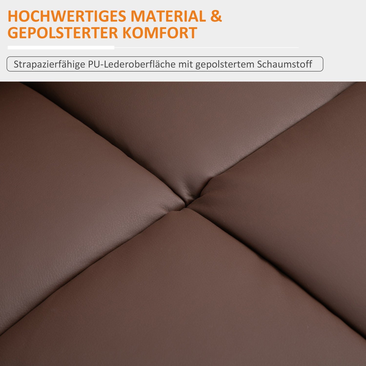 Elektrisk massagefåtölj, brunt konstläder, 94x99 Cm