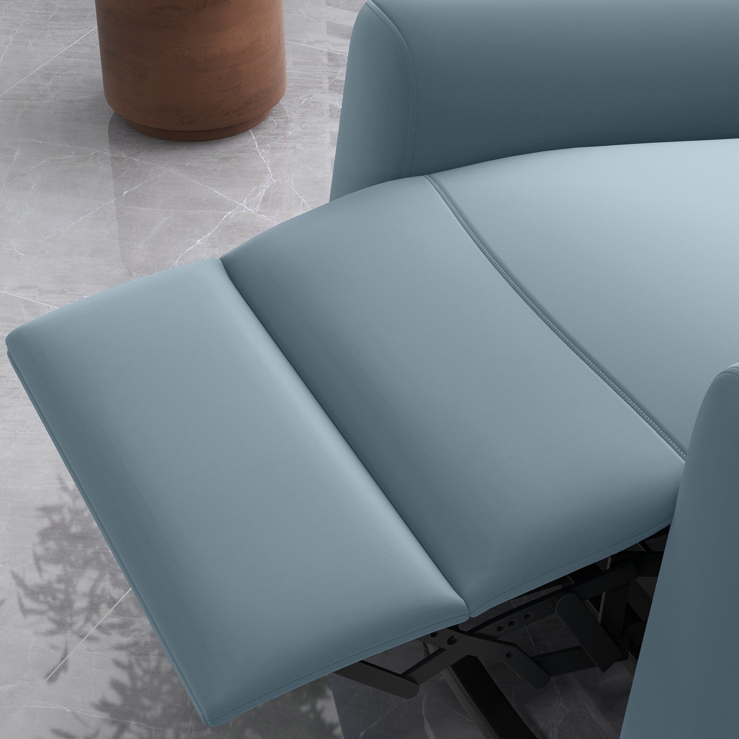 Elektrisk vilstol med ståhjälp, sammet, vadderad