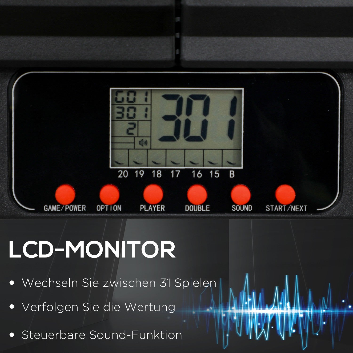 Elektronisk darttavla med 12 pilar, LCD-skärm, 8 spelare