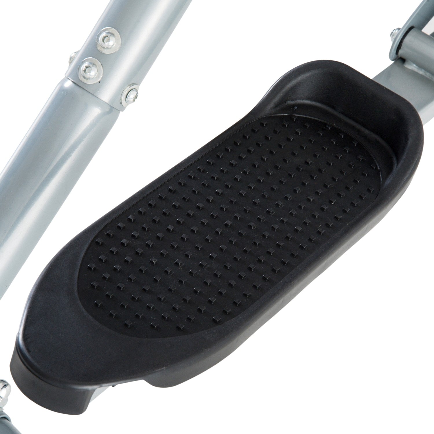 Elliptisk crosstrainer – stål, silver, med LCD-skärm