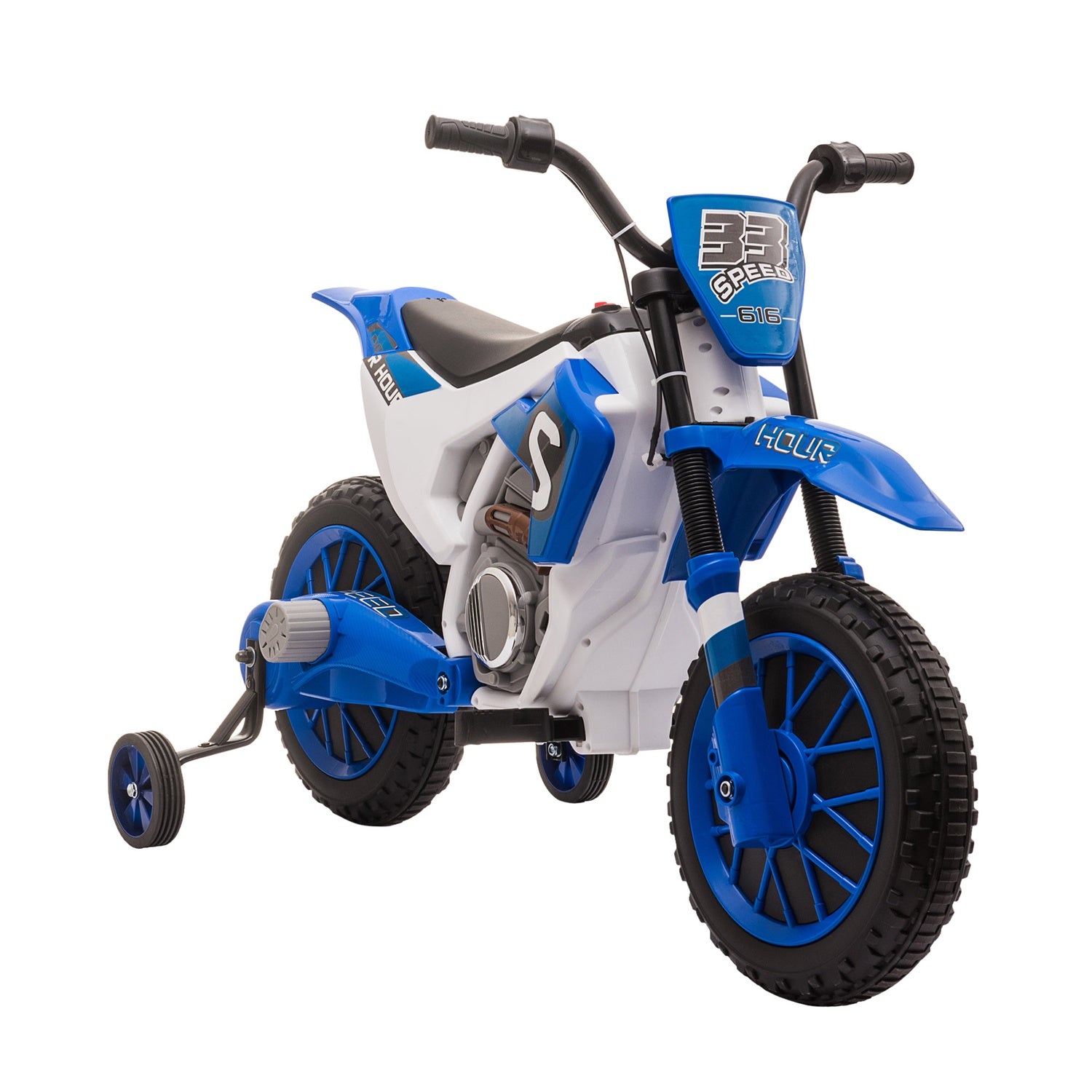 Barns 12V elmotorcykel, avtagbara hjul, åldrar 3+