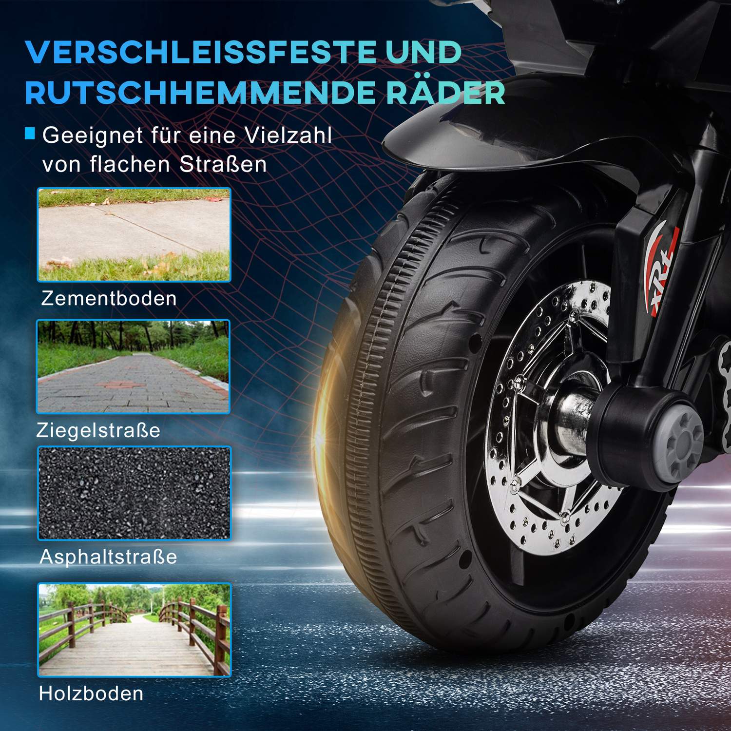 Elmotorcykel för barn – 3 km/h, ljus och ljud, 3-5 år