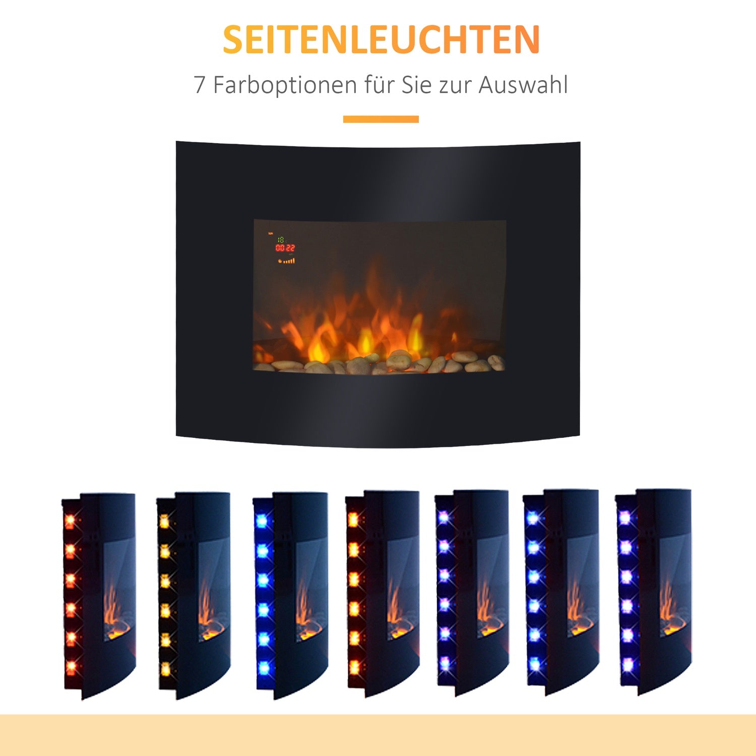 Elektrisk vägg öppen spis 65cm – Mysig Atmosphere Enhancer