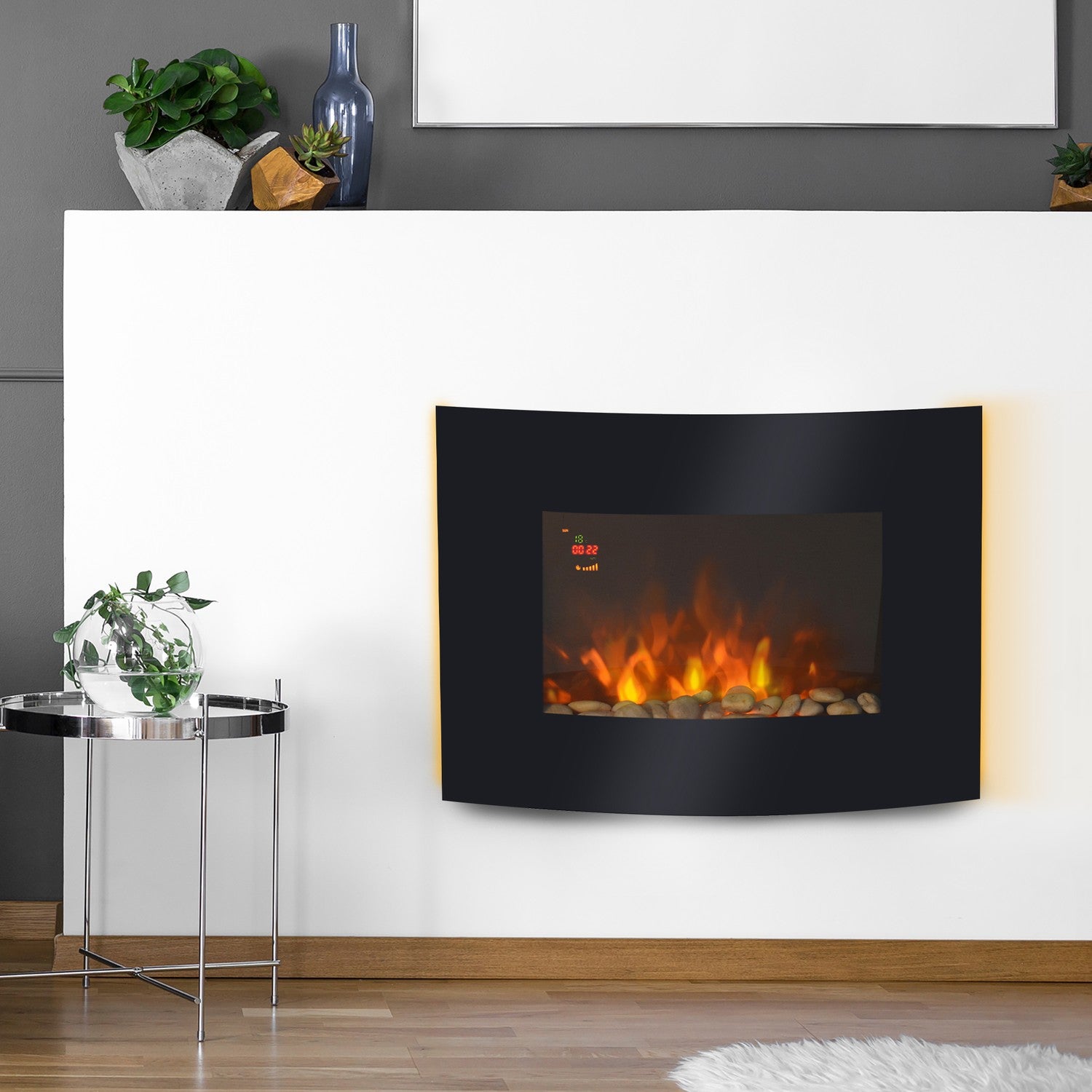 Elektrisk vägg öppen spis 65cm – Mysig Atmosphere Enhancer