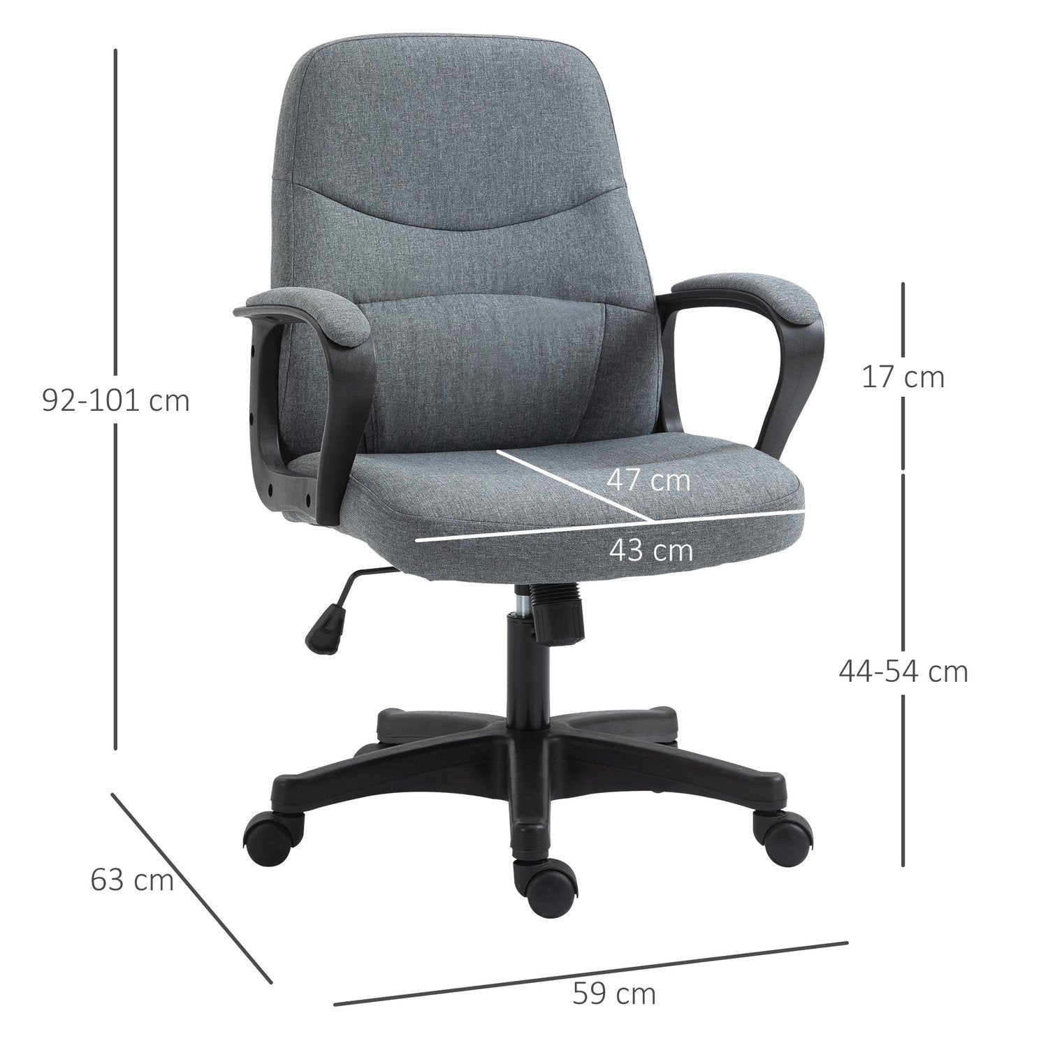 Executive stol Kontorstol med massasjefunksjon, høydejusterbar, ergonomisk design, USB-grensesnitt