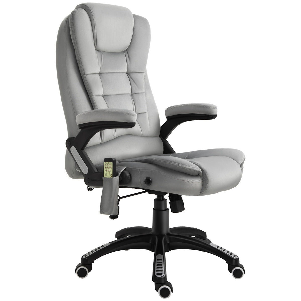 Ergonomisk grå massasjestol – høydejusterbar kontor/gaming