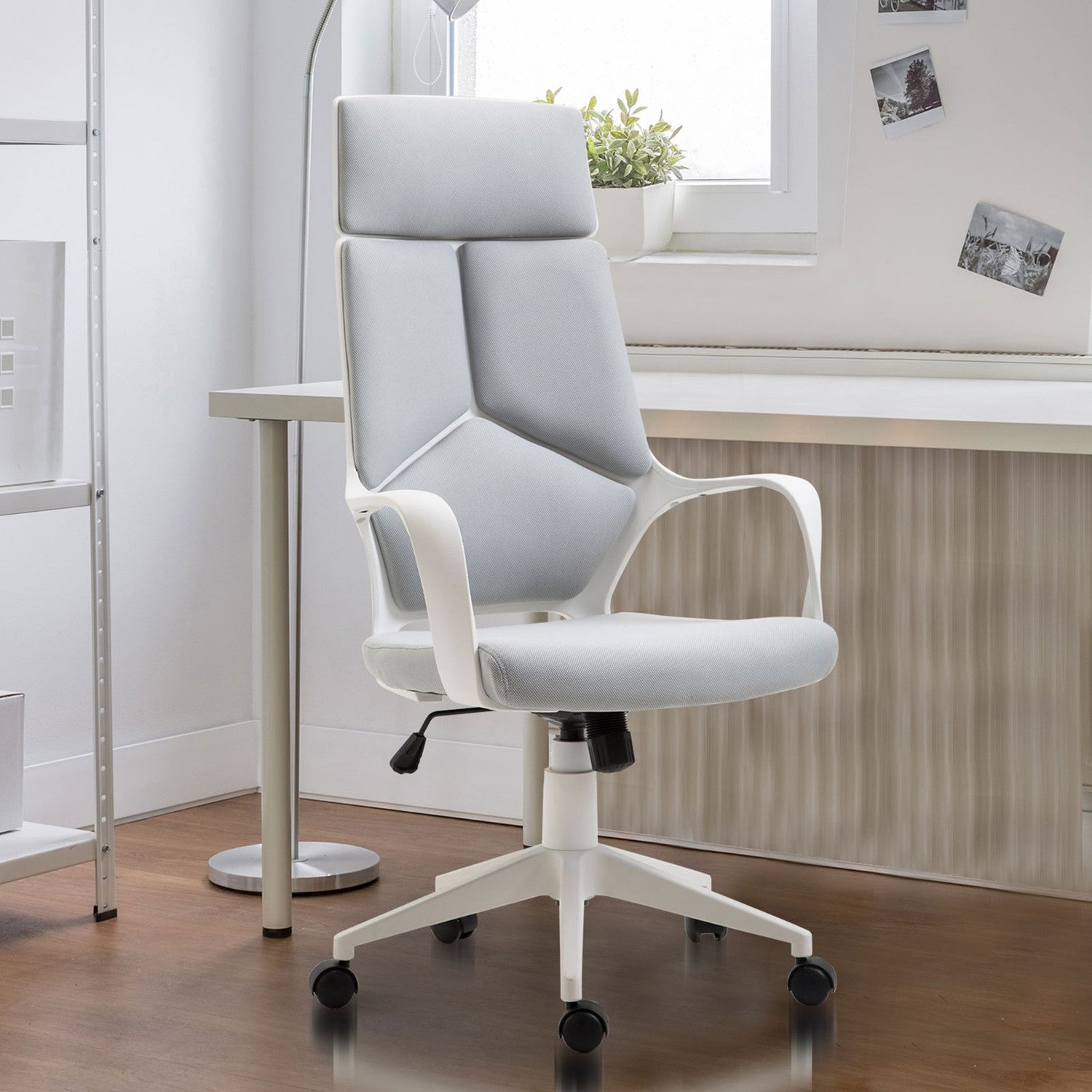 Ergonomisk kontorsstol, hög rygg, justerbar höjd