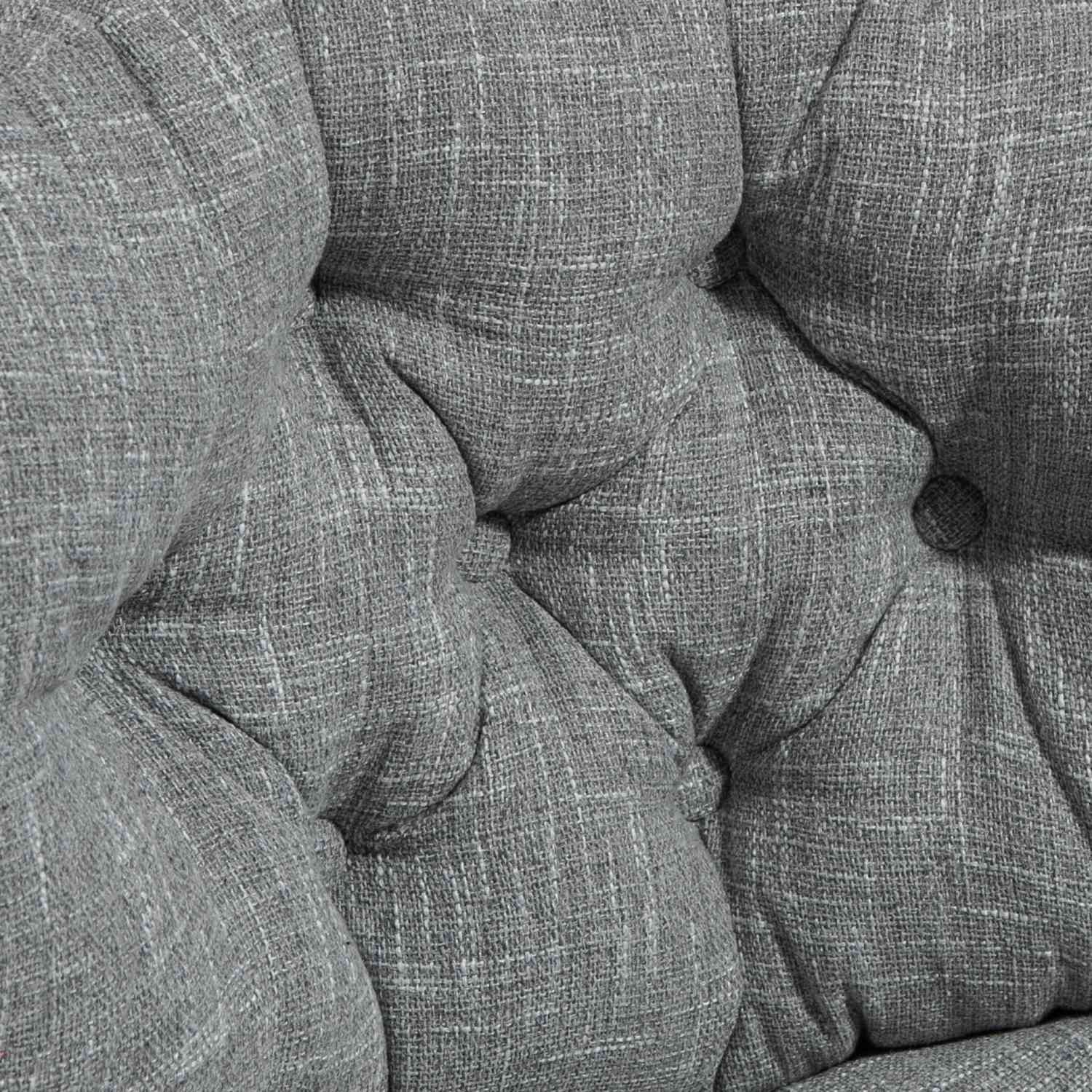 Ergonomisk kontorsstol, höjdjusterbar, grå linne