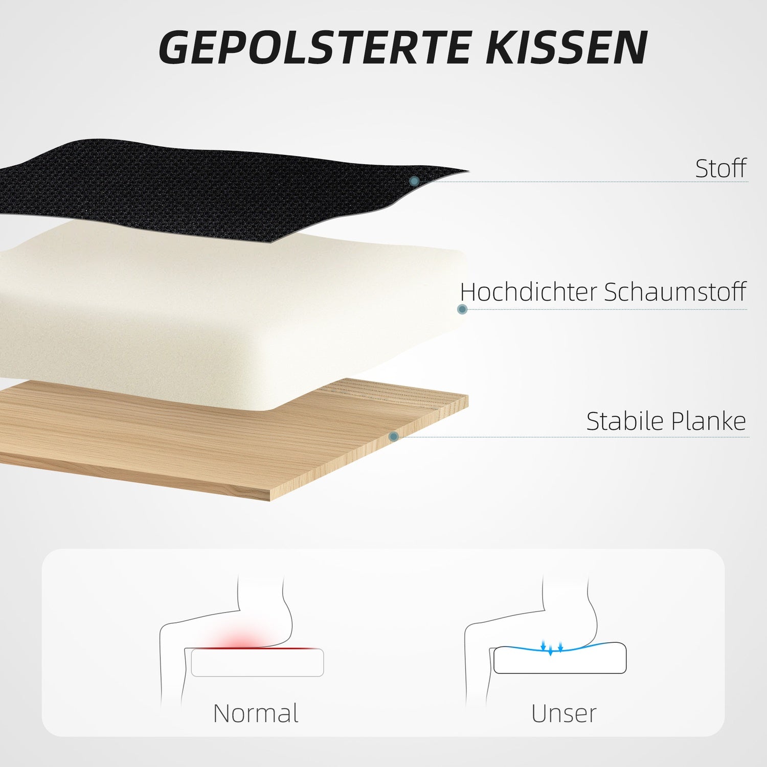 Ergonomisk kontorsstol, justerbar, 135° lutning, svart