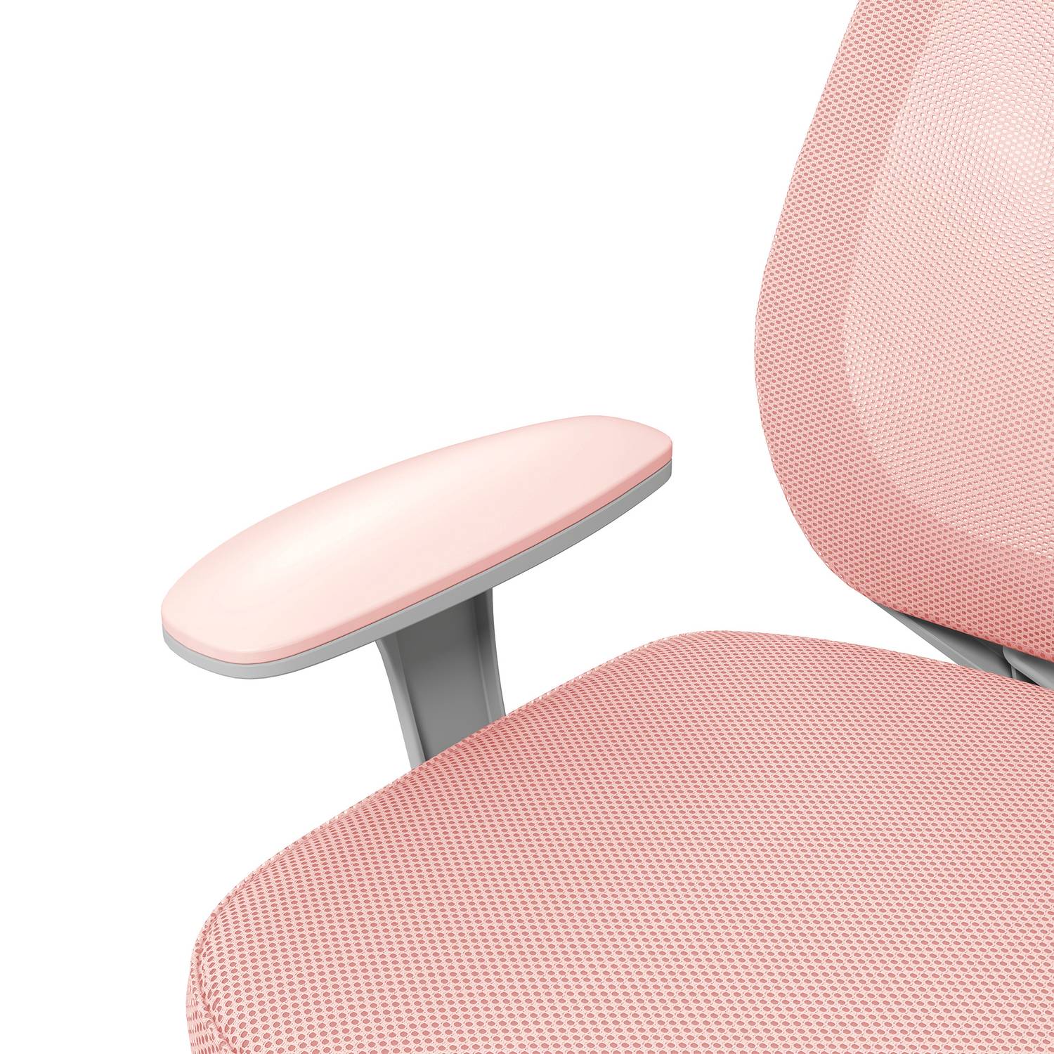 Ergonomisk kontorsstol, justerbar höjd, rosa, 360° vridbar