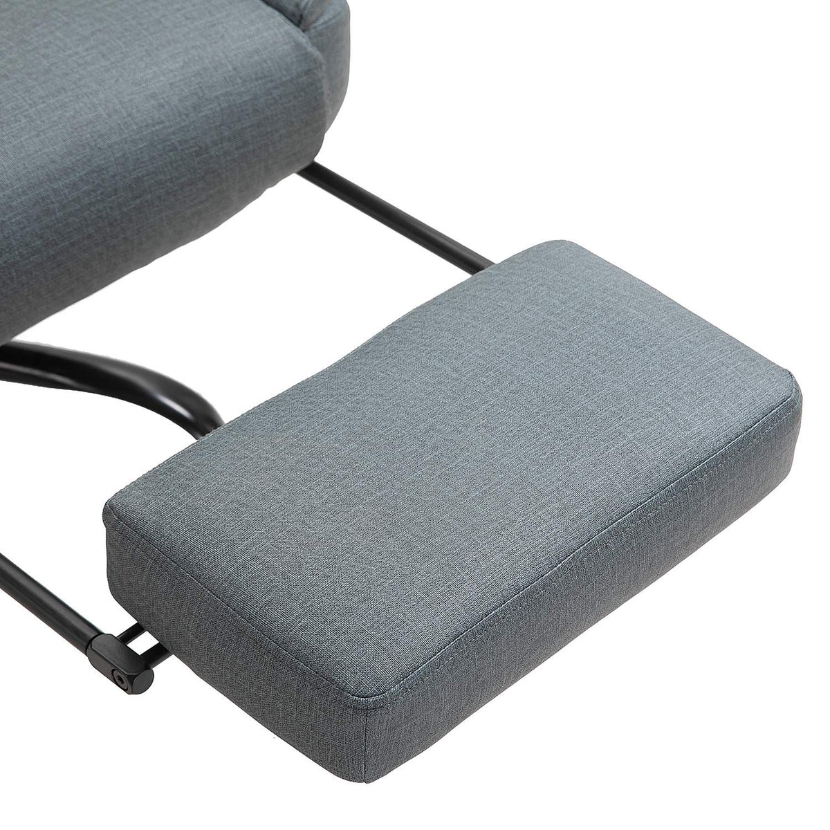 Ergonomisk kontorstol, justerbar med nakkestøtte og fotstøtte