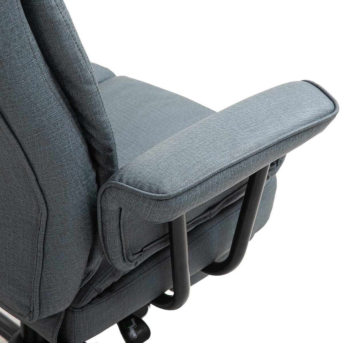 Ergonomisk kontorstol, justerbar med nakkestøtte og fotstøtte