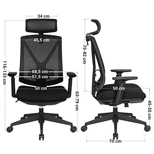 Ergonomisk kontorsstol med fotstöd och svankstöd