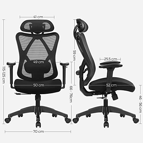 Ergonomisk kontorsstol med justerbart lutnings- och svankstöd