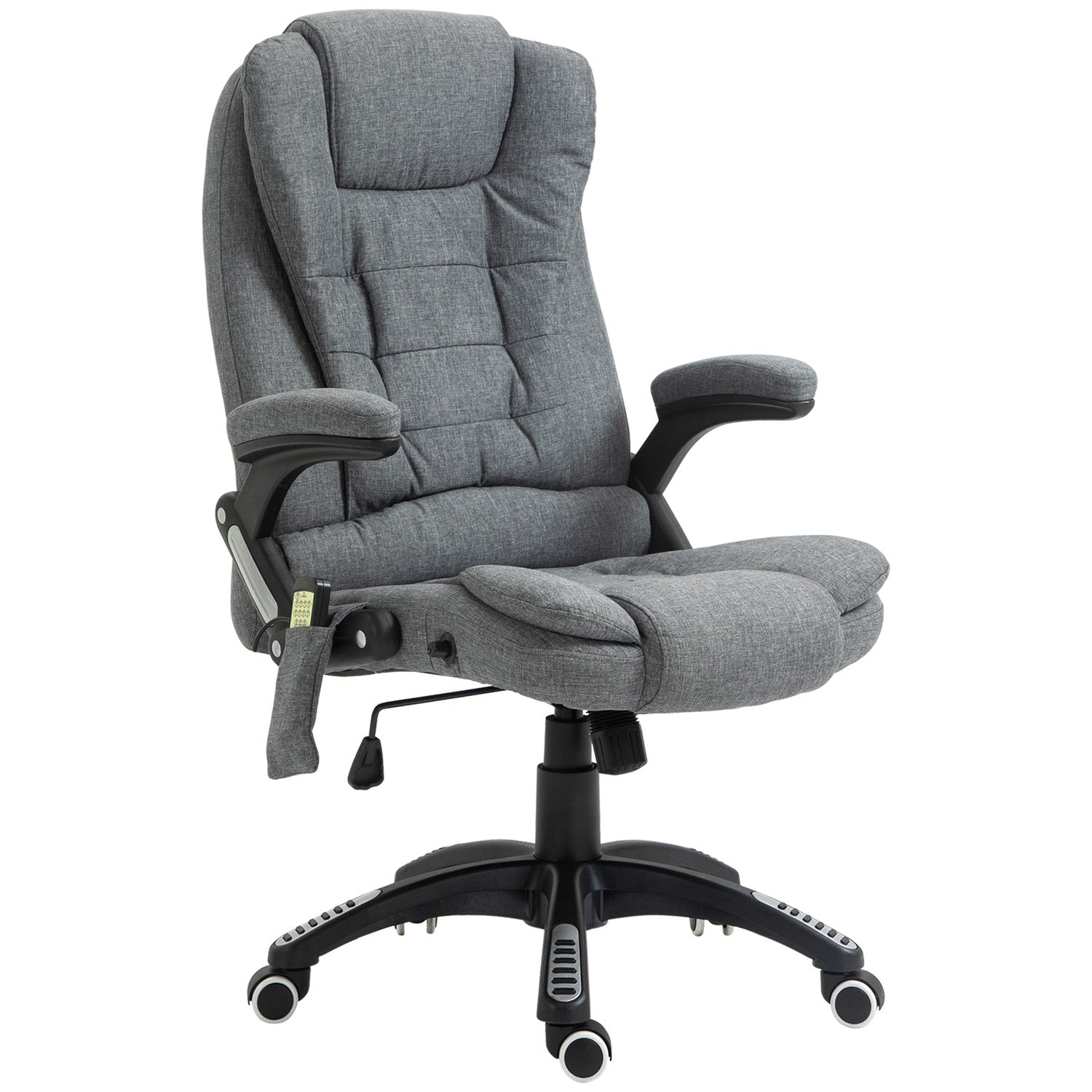 Ergonomisk massagestol, höjdjusterbar, grå, 67x74x116-126 cm