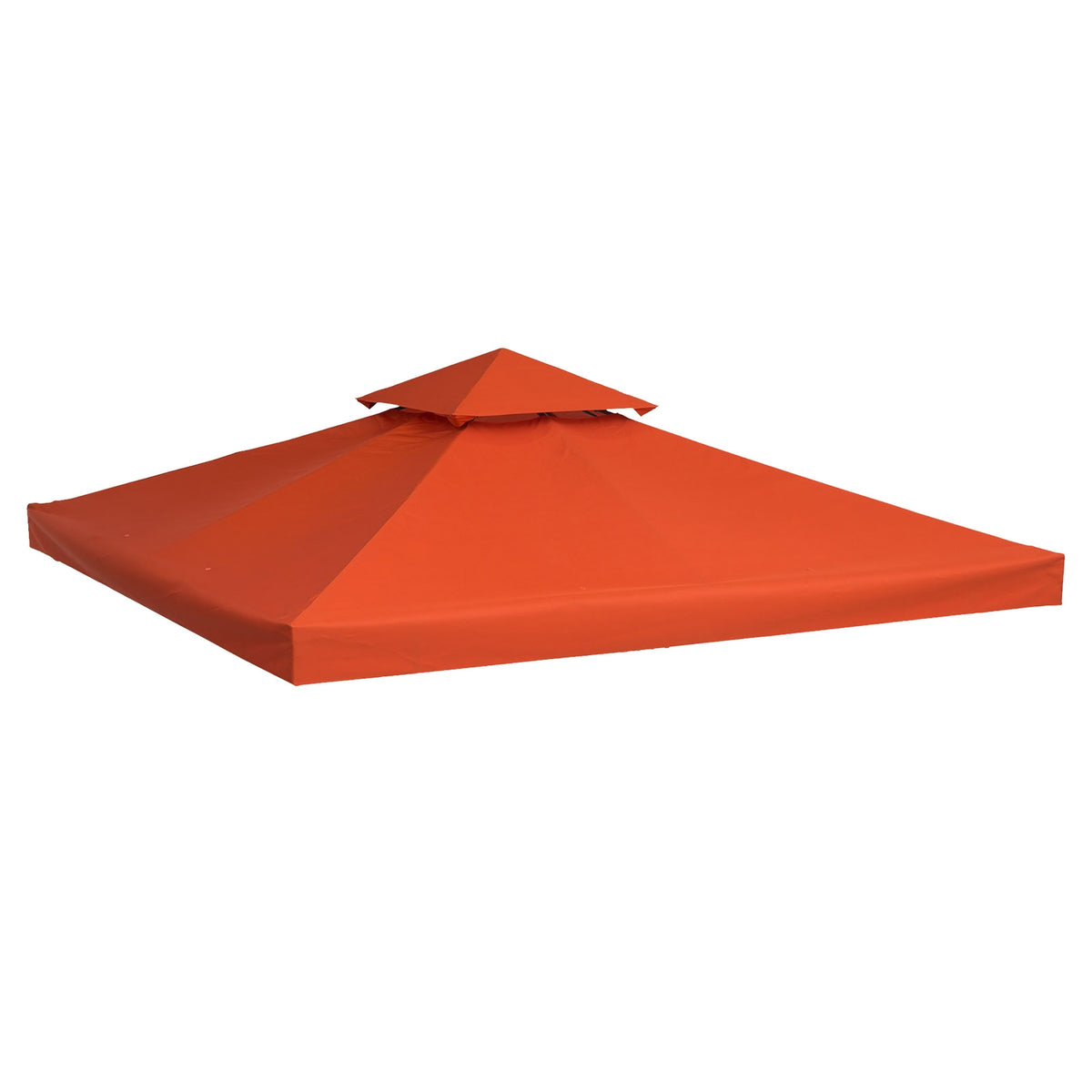 Erstatningstak for paviljong, rustrød polyester, 3x3M