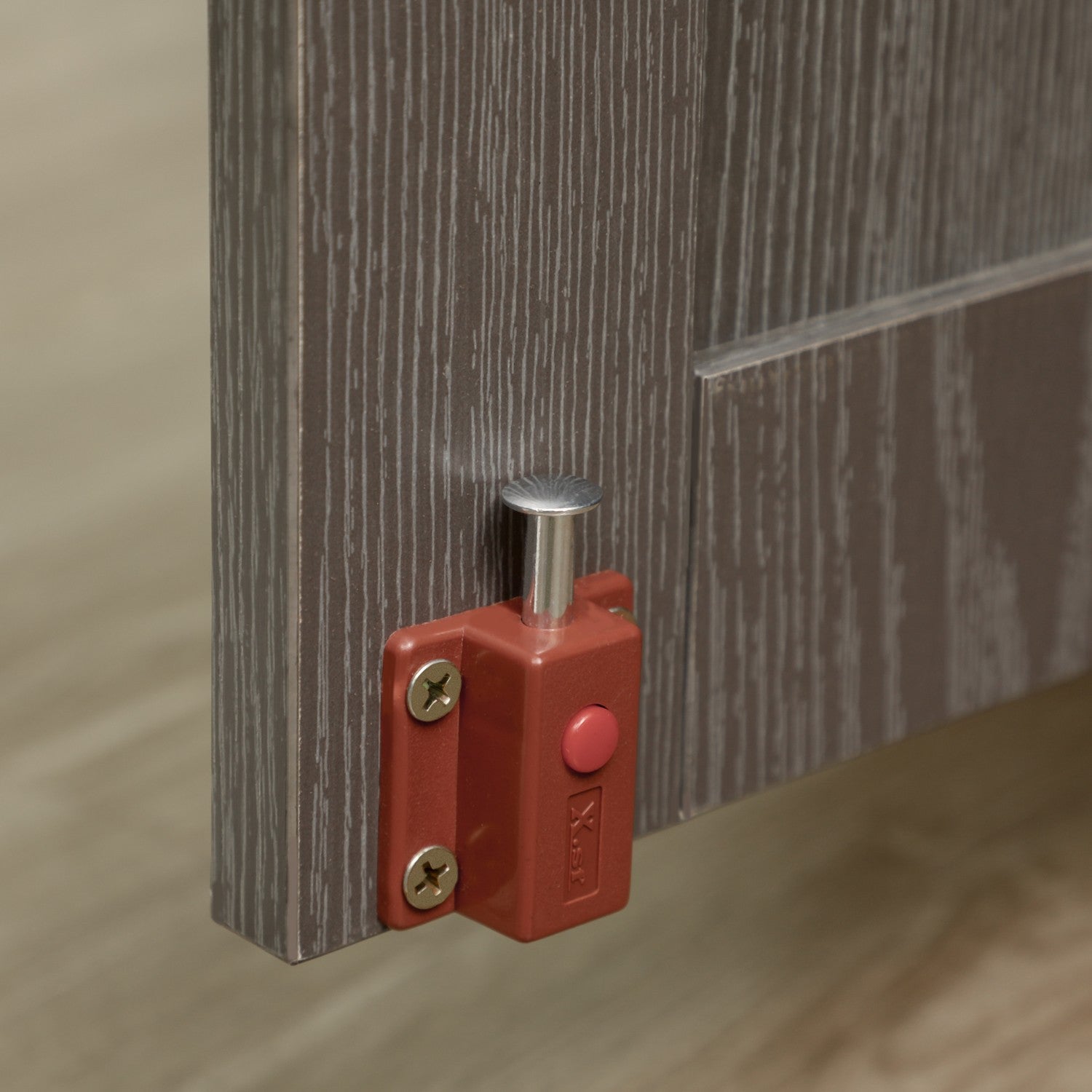 Extra stor inomhus hundkennel med lås – Grå, 116 x 60 x 87 cm