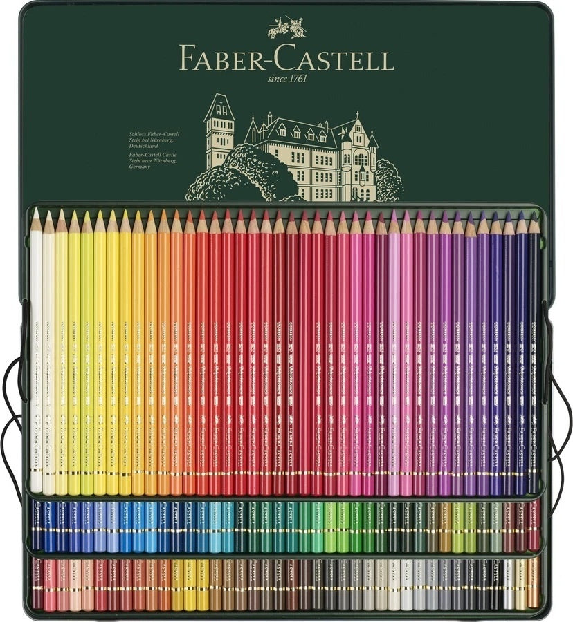 Faber-Castell Polychromos - färgpennor i plåtask, 120 färger