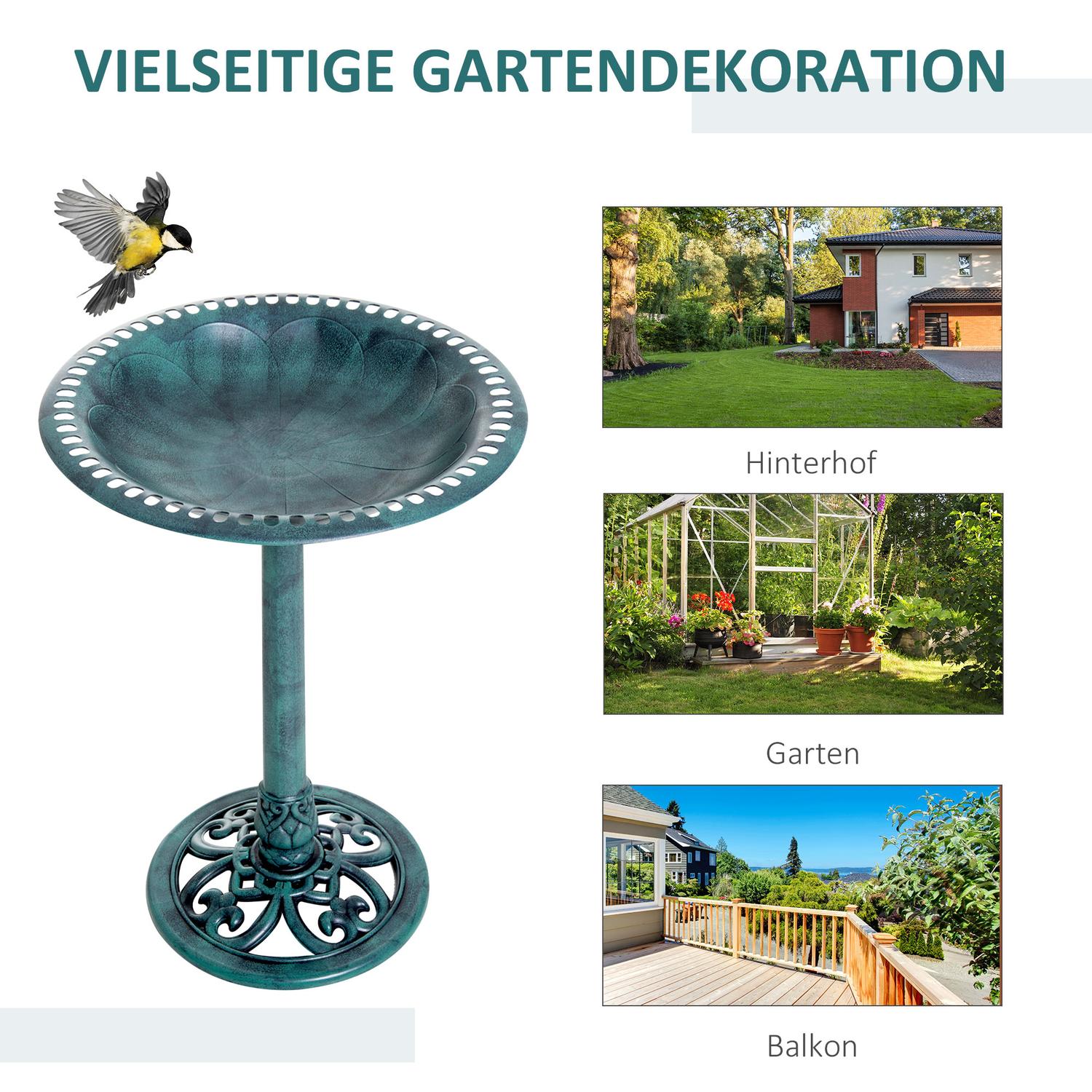 Fågelbad med stativ – 69,5 cm, Trädgård & Balkong Användning