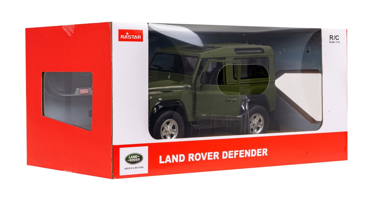 Fjärrkontroll Land Rover Defender 1:14 med LED-lampor