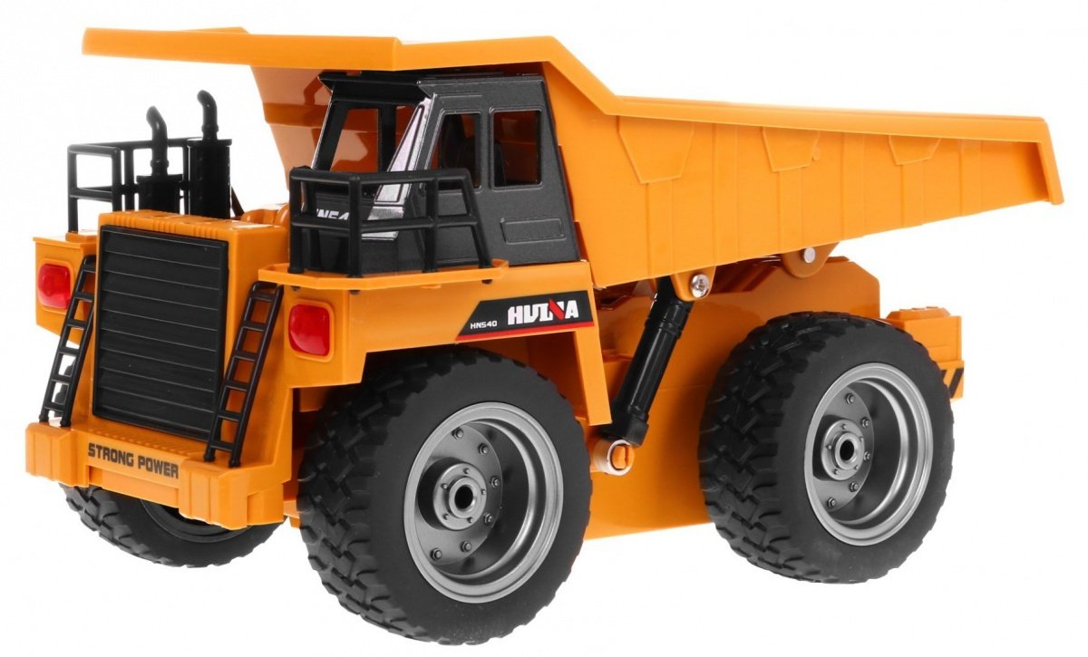 Fjärrkontroll metalldumper 1:18 med lampor & 4WD