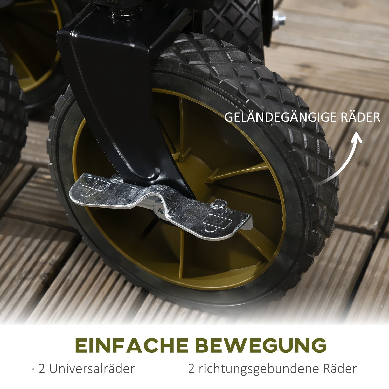 Fällbar strandvagn – justerbar, 4 hjul, avtagbara väskor