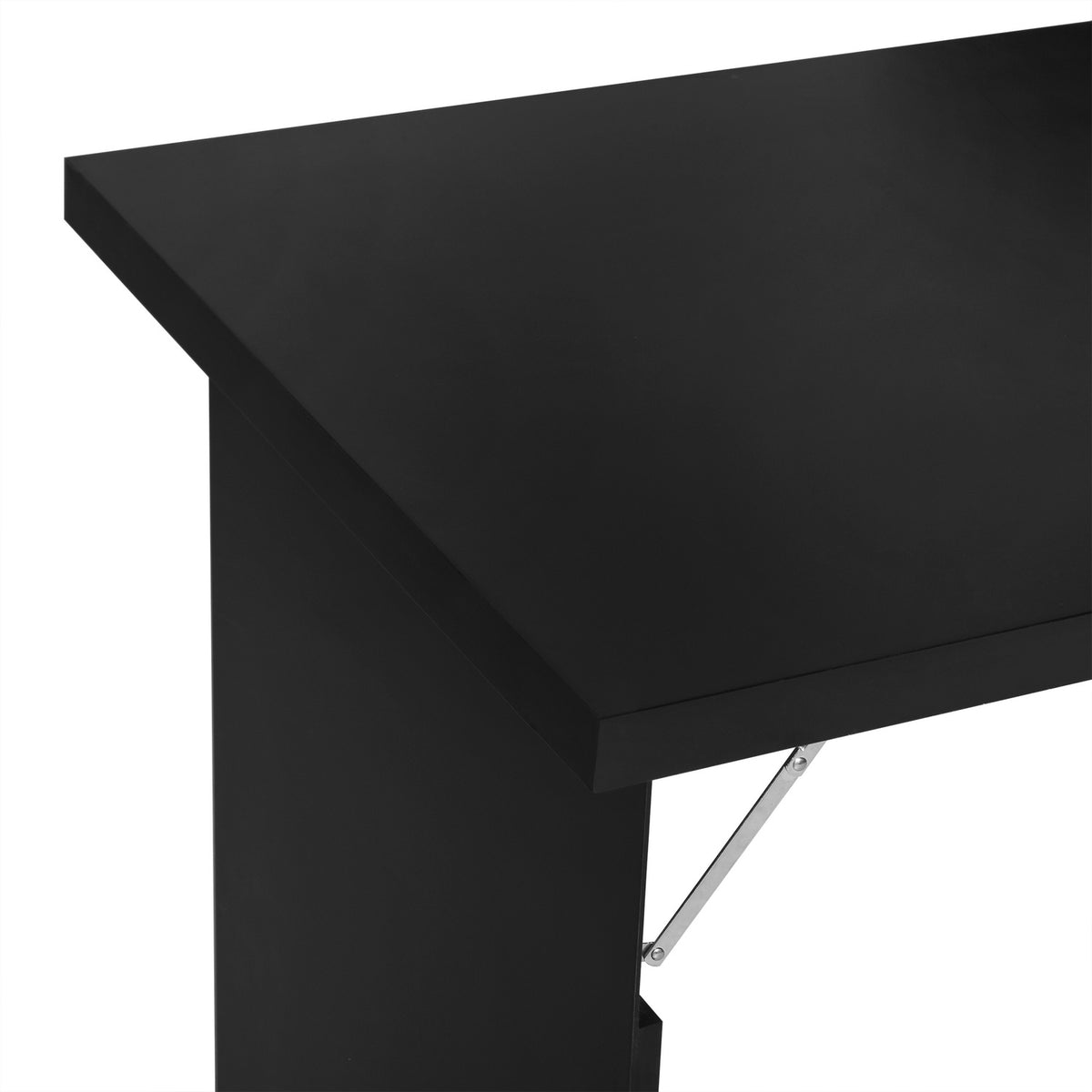 Sammenleggbart veggskrivebord med tavle, svart, 60 x 94,5 x 147 cm