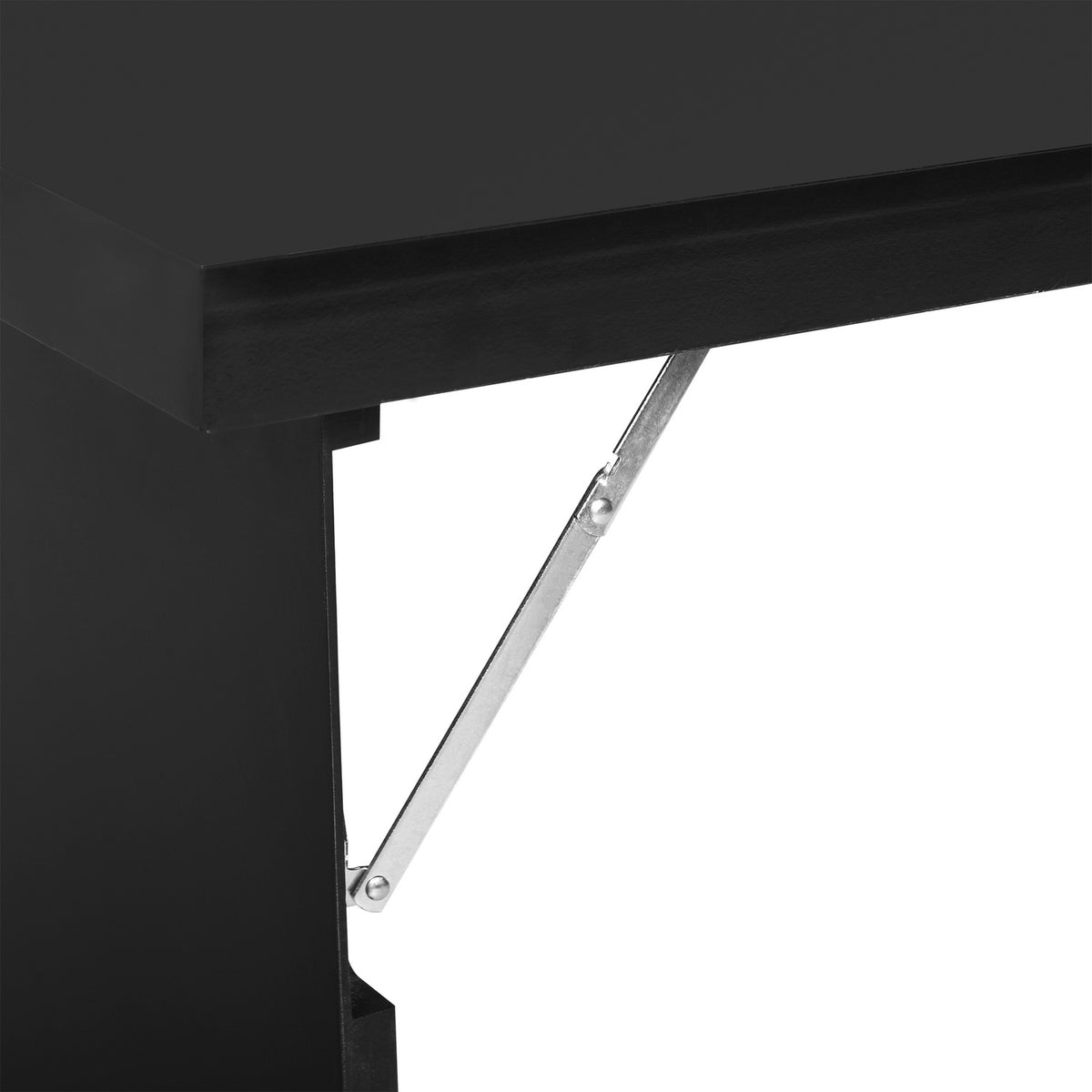 Sammenleggbart veggskrivebord med tavle, svart, 60 x 94,5 x 147 cm