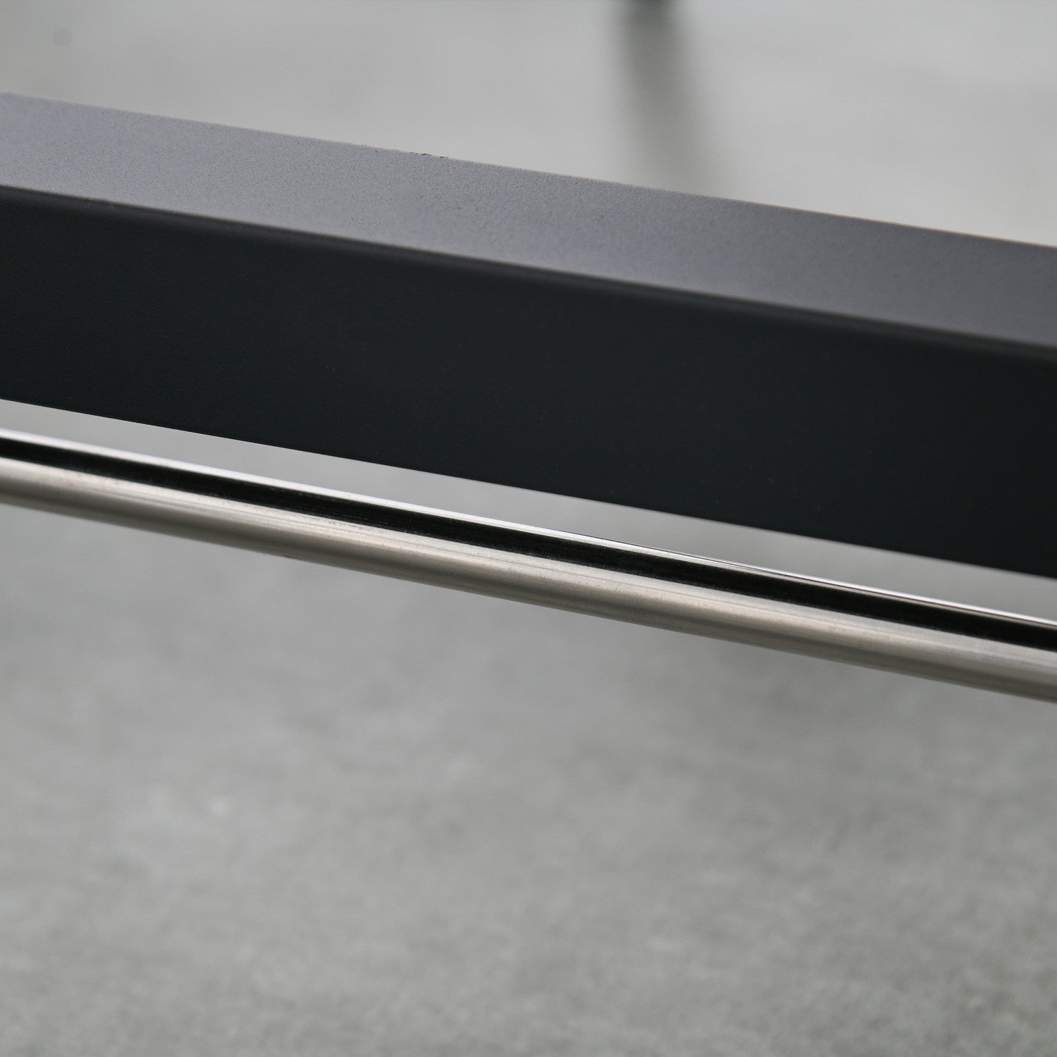 Fällbart matbord i metall m/ hjul, 118x70x76,5cm, Brun