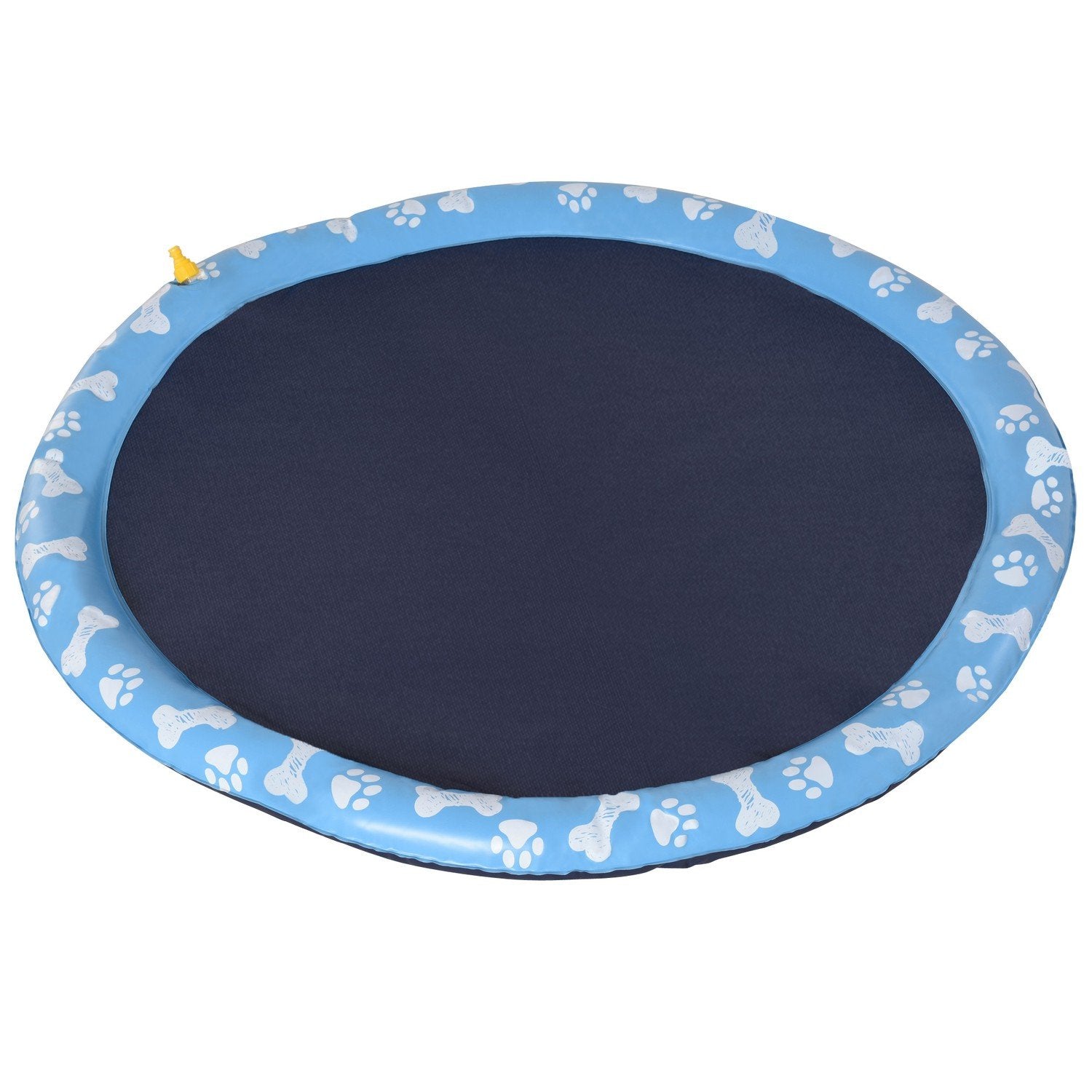 Splash Sprinkler Pad 170Cm Spray Vann Funksjon Mat Hunde Vann Sprinkler Anti-Skli Utendørs Pvc Blå