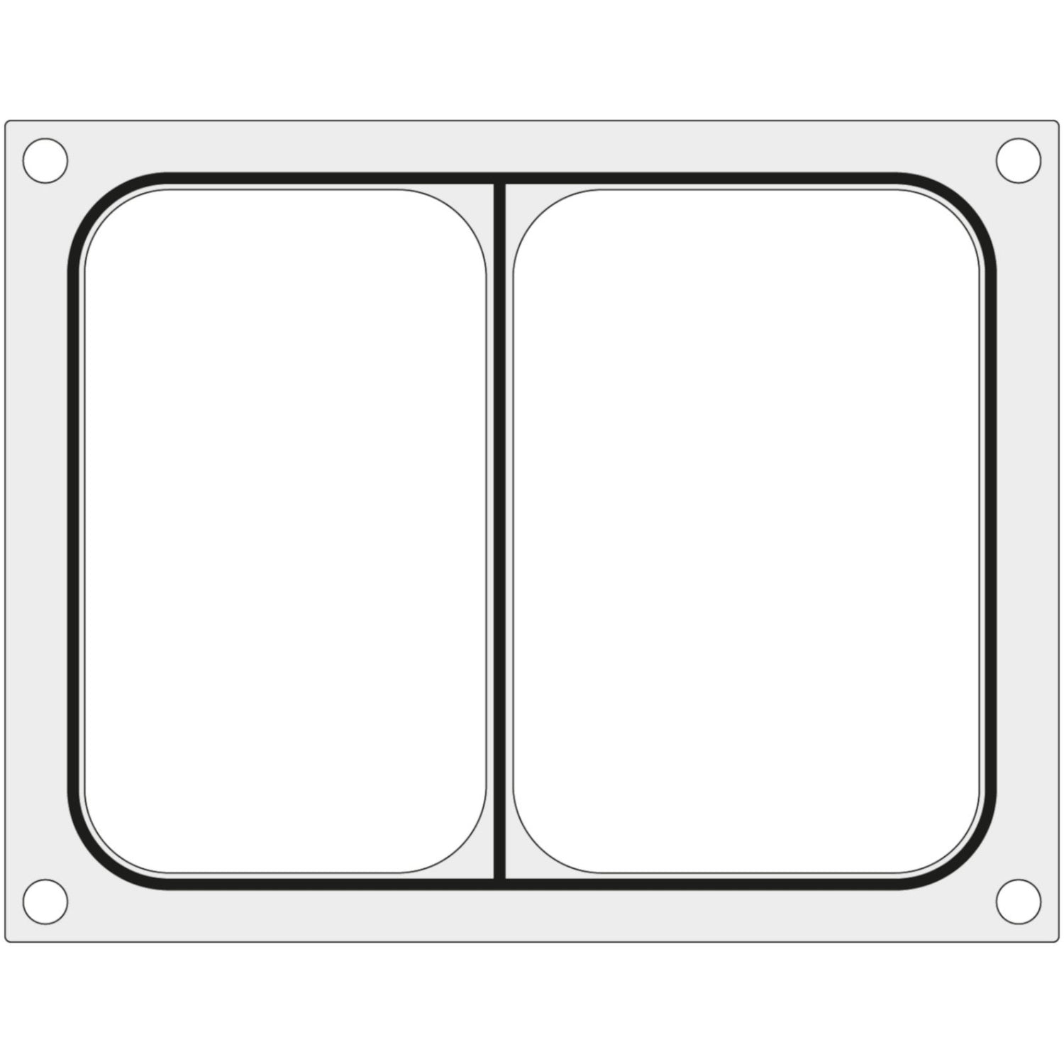 Formform för CAS CDS-01 svetsmaskin för tvådelad bricka 227x178 mm - Hendi 805398