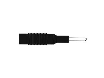 Formsprutad adapterplugg 2 mm till 4 mm / svart (Mzs 2)