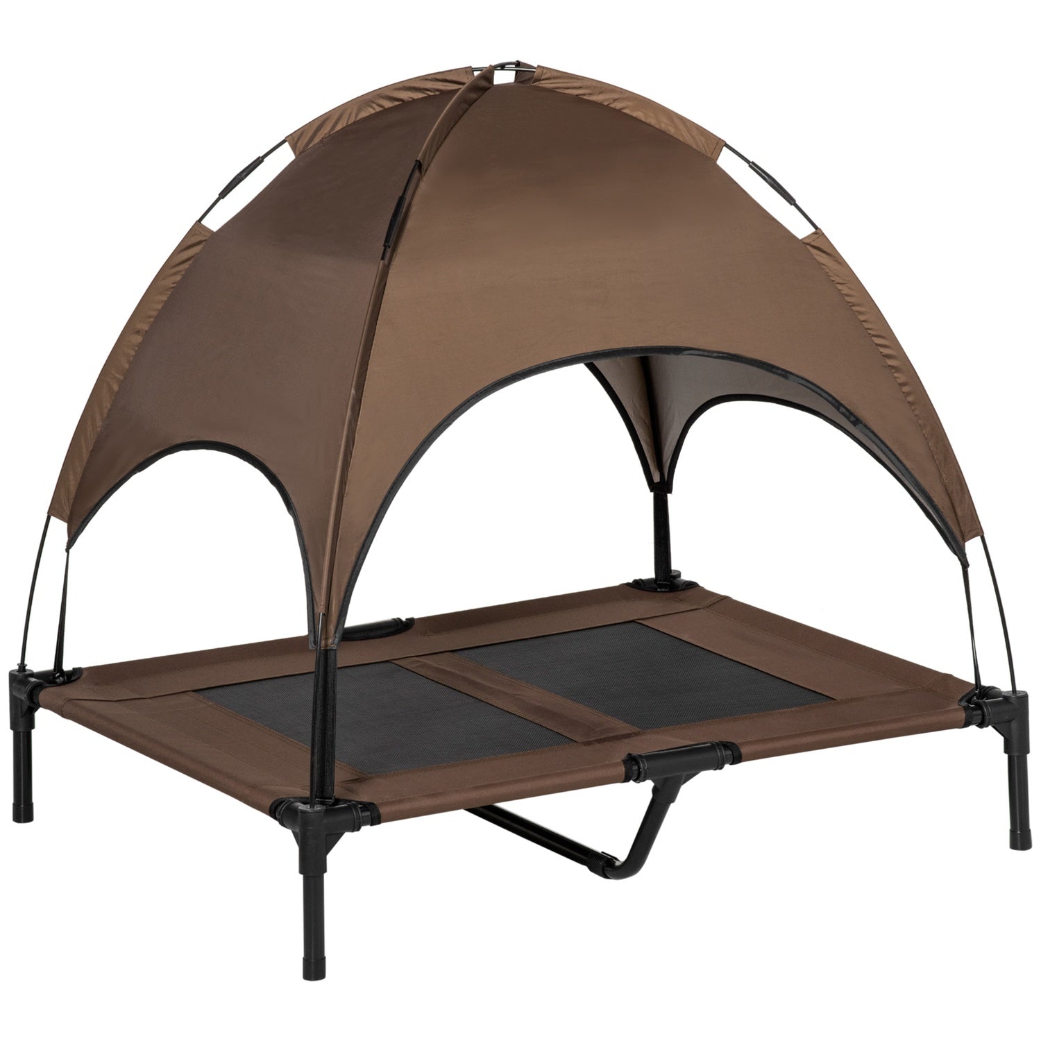 Utomhus förhöjd hundsäng, ventilerande kapell, 92x76x90 Cm