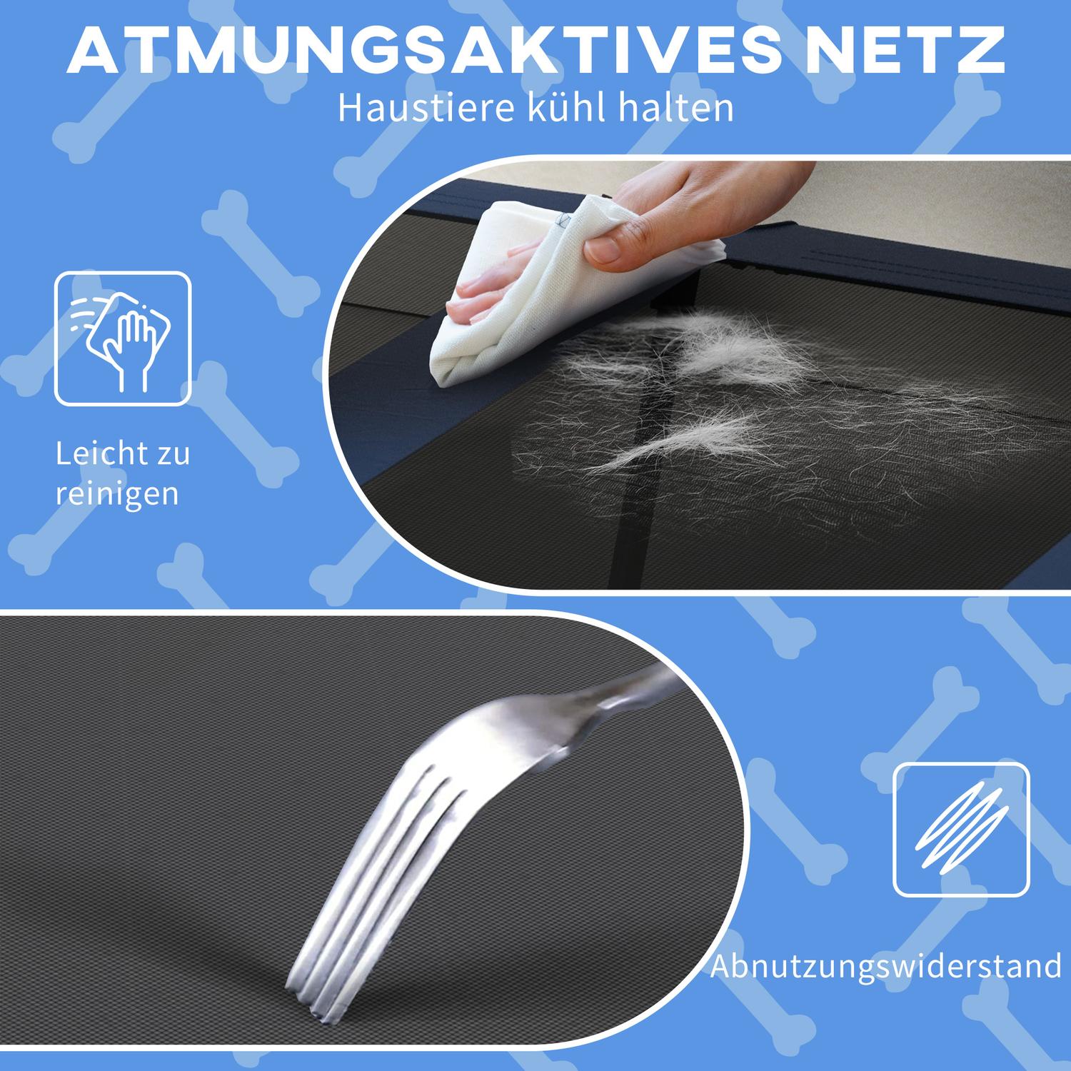 Förhöjd hundsäng utomhus med kapell, andas, stor