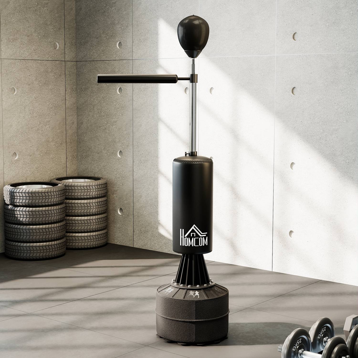 Fristående boksäck med Speedball, justerbar 155-205cm