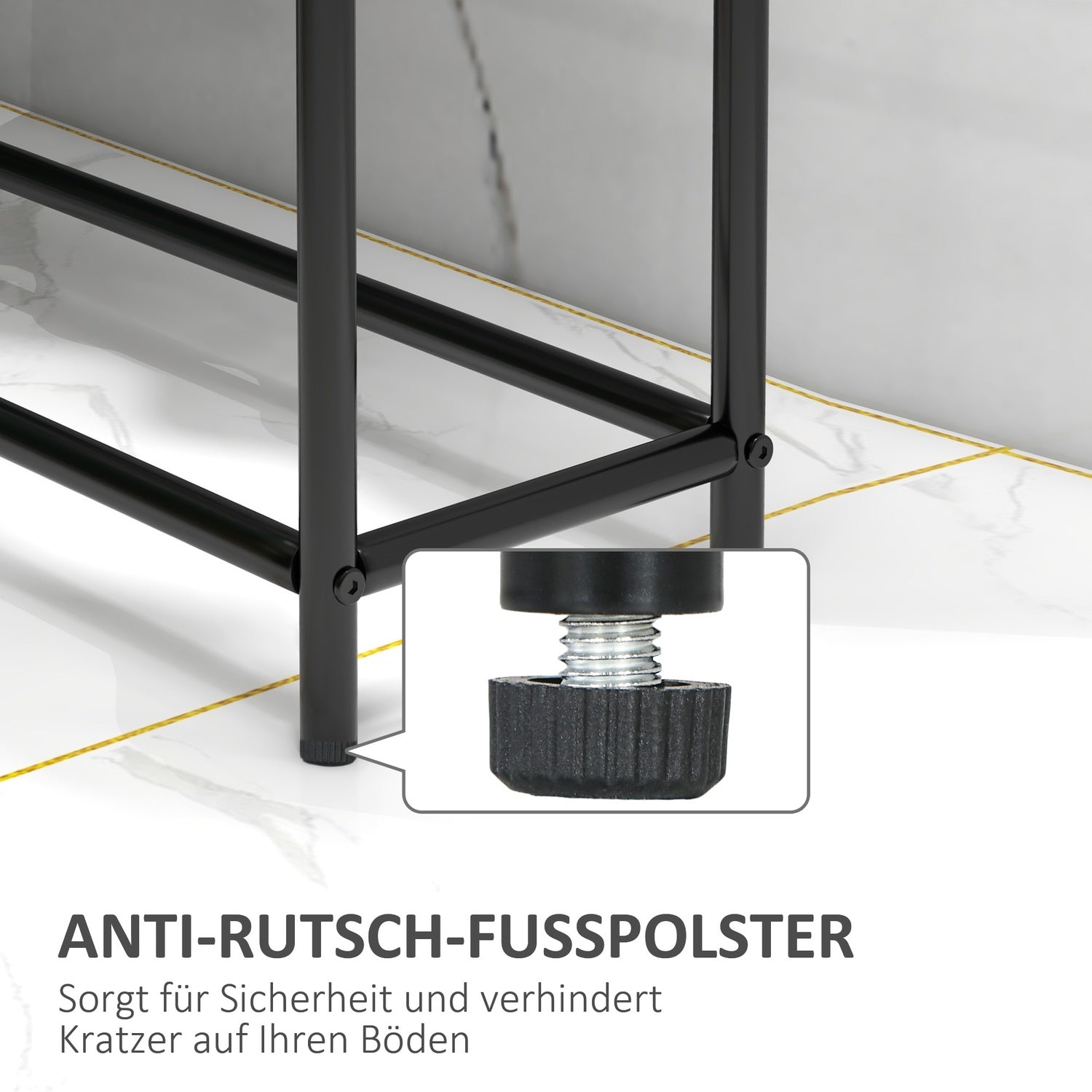 Fristående handduksställ i svart metall, 2 skenor, badrum