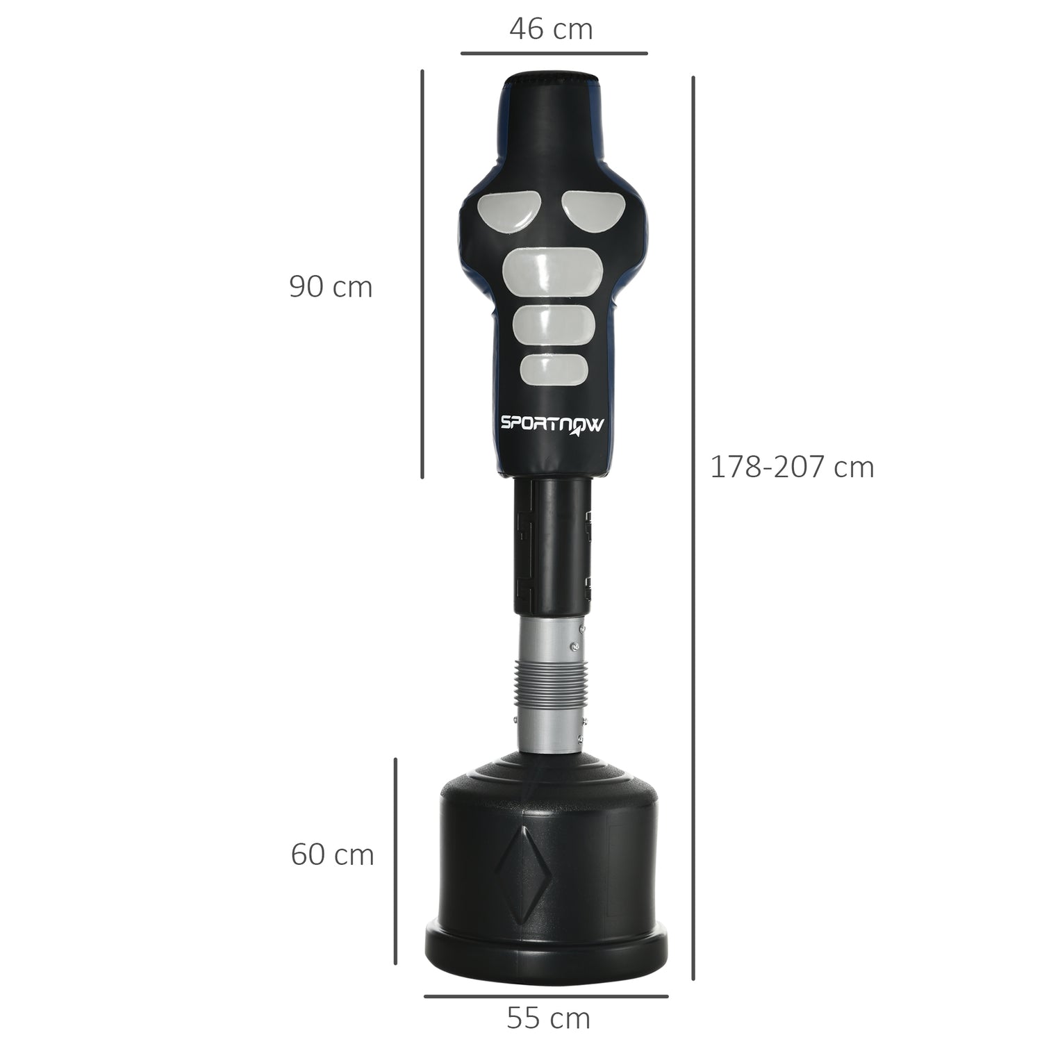 Fristående justerbar boxningsväska – Vuxen hemmaträning 178-207cm