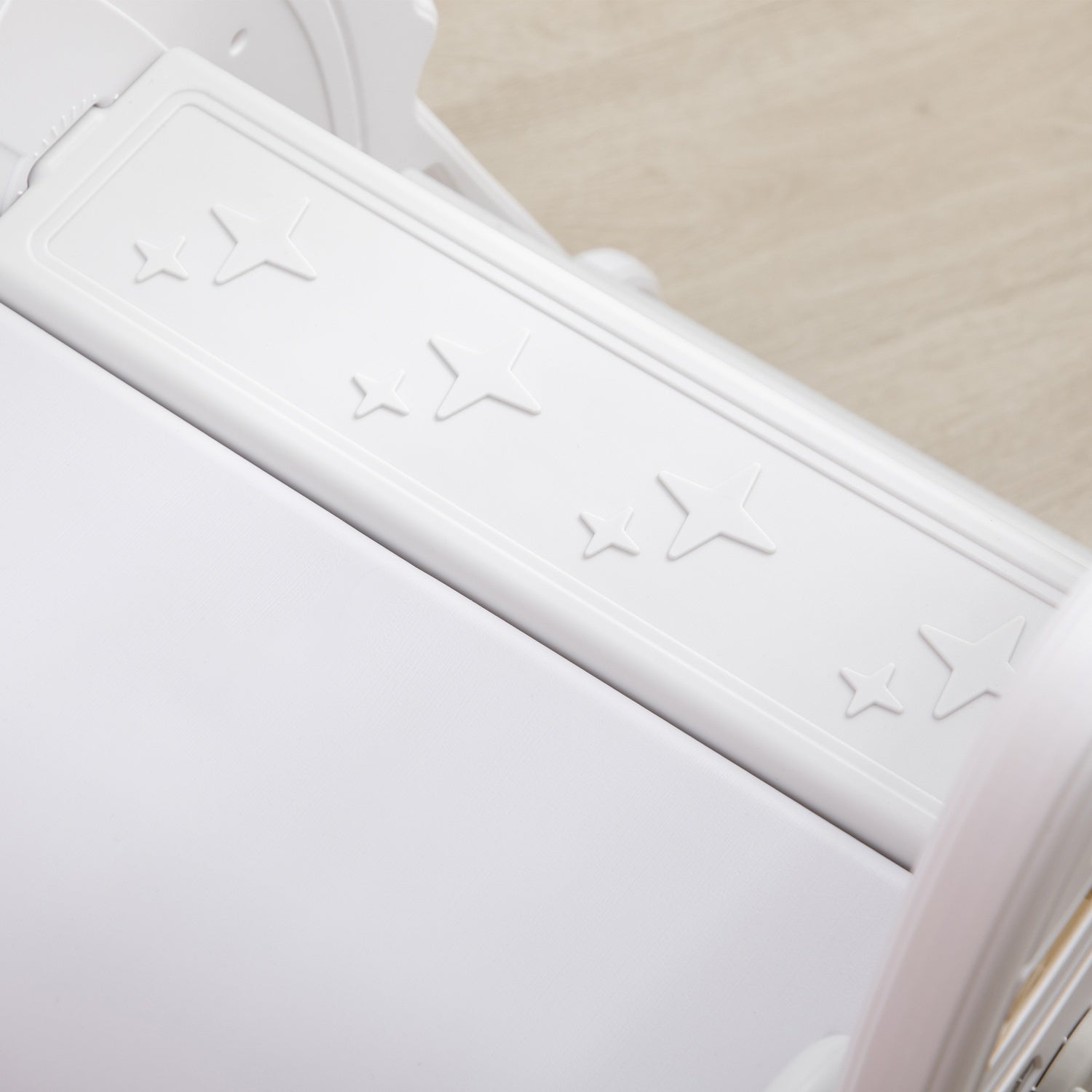 Fristående raketrutschbana för barn, grå och vit, 1,5-3 år