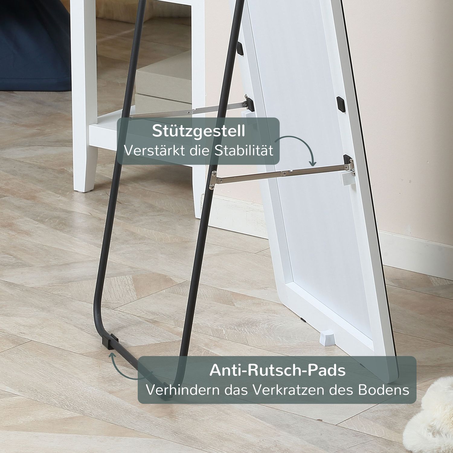 Full längd 45x160 cm Silver Dressing spegel för sovrum