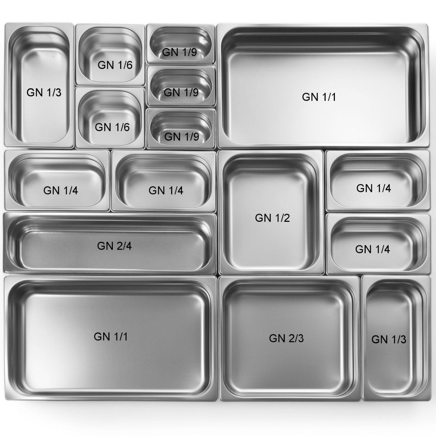 GN container 2/1 rostfritt stål Profi Line höjd 65 mm - Hendi 801130